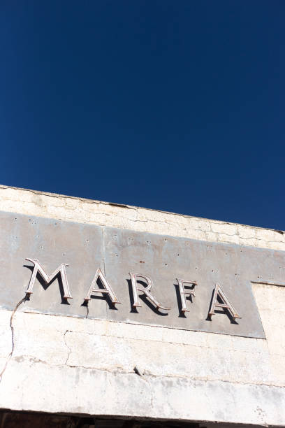 istock Marfa, TX: Sign on Building Reading 
