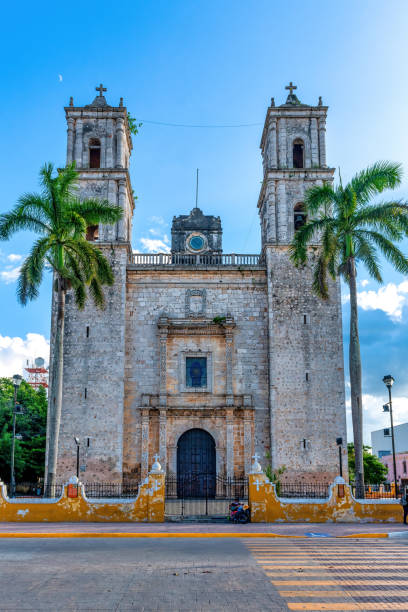 istock Catholic Church in Valladolid Mexico 1347958581