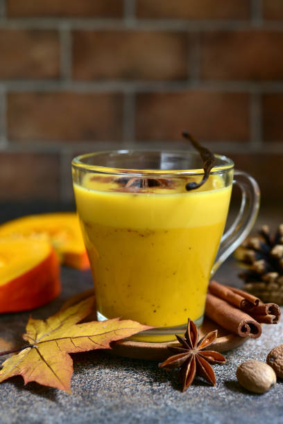 istock Delicious autumn spicy drink pumpkin latte 1347959399
