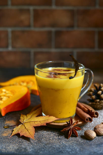istock Delicious autumn spicy drink pumpkin latte 1347959435