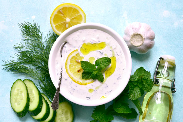 istock Tzatziki - traditional greek sauce 1347960540