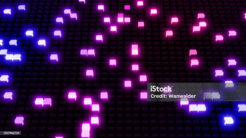 Object Bg 3d Render 3d Abstract Dark Geometric Bg With Blue Red Cubes Flash With ...