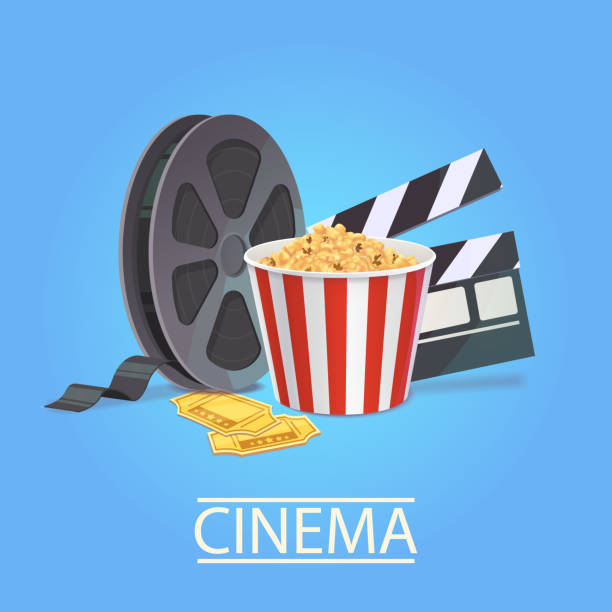 istock Realistic art for cinema industry. Elements of cinematography. Vector illustration for the film industry. 1347970803