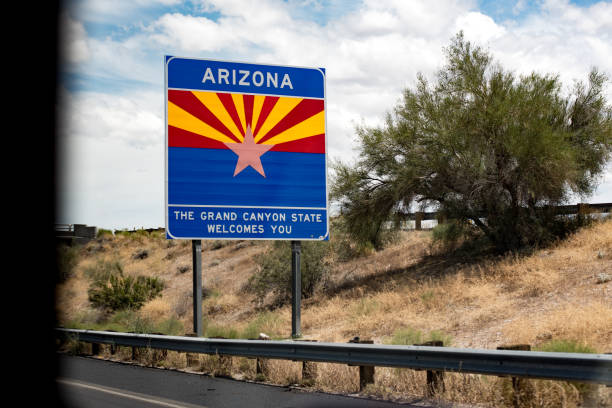 istock Welcome to Arizona road sigh 1347972657