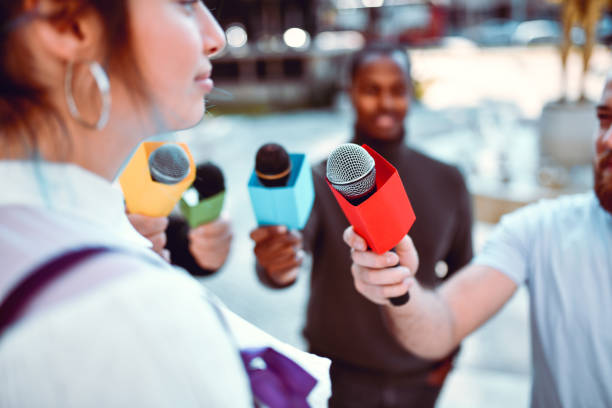 istock Female Thinking About How To Answer Journalist's Questions 1347972835