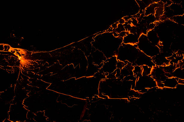istock River of lava in the night time 1347975592