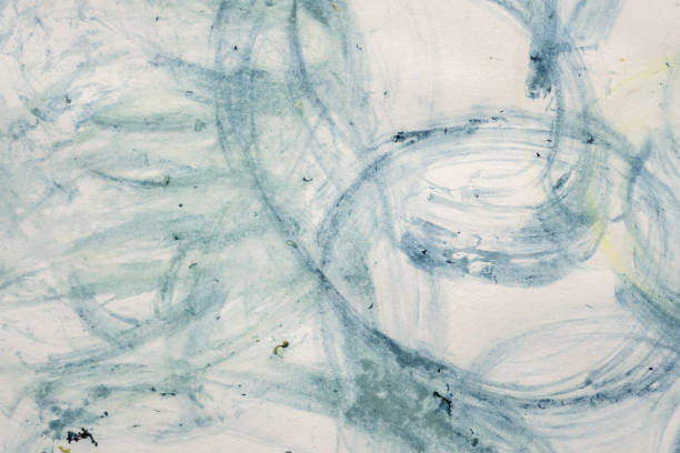 istock Abstract blue watercolor background texture 1347977195