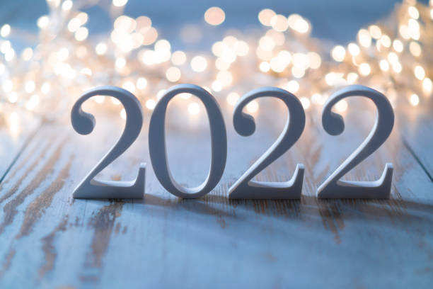 istock White lights and white 2022 numbers 1347977877