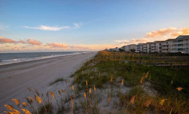 Sunset at Carolina beach Sunset at Carolina beach wilmington north carolina stock pictures, royalty-free photos & images