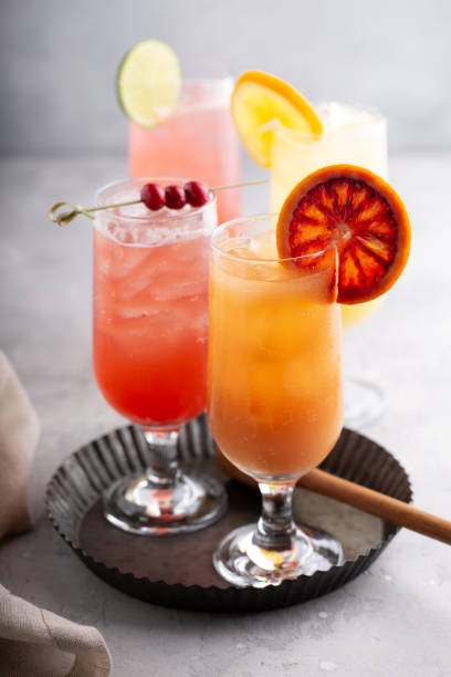 istock Refreshing cocktails or mocktails with oranges and cranberries 1347984621