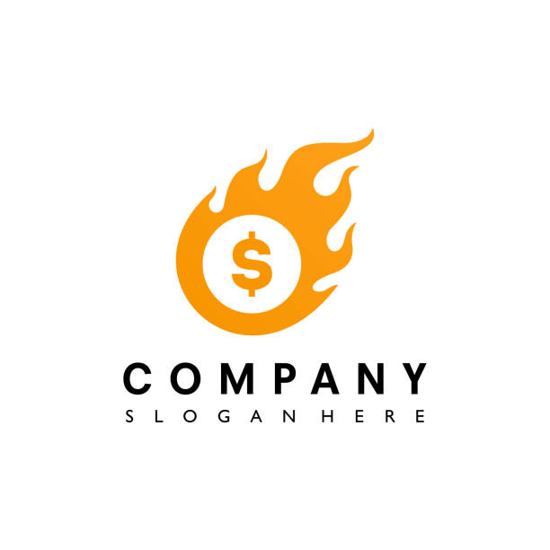 Fire Coin Icon Element. Flame Logo Design Template Illustration Vector Fire Coin Icon Element. Flame Logo Design Template Illustration Vector Fireball stock illustrations