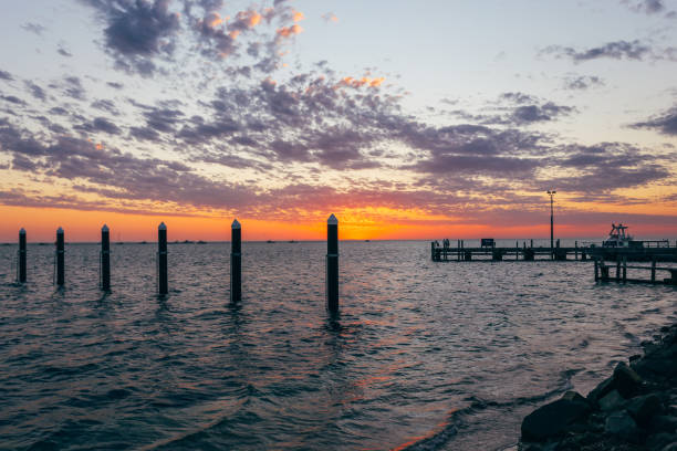 istock Sunset in Jetty at Monkey Mia, Shark Bay 1348003752