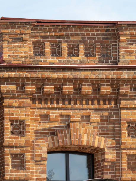 istock Fragment of a 19th century brick wall 1348008309