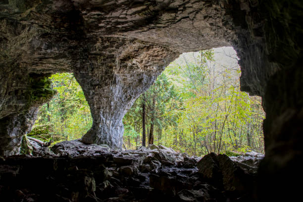 istock Looking Out of Bruce's Caves in Ontario 1348009623
