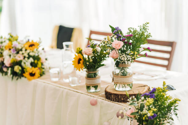 istock Fresh flowers wedding decoration. 1348015322