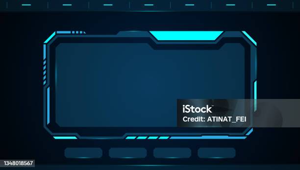 Blue Control Panel Image Blue Control Panel Abstract Technology Interface Hud On Black ...