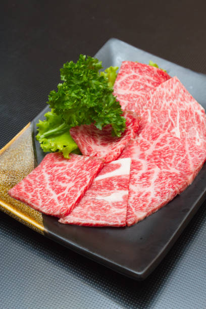 istock Raw beef slice for barbecue japanese style 1348022285