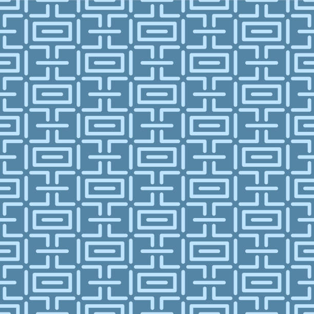 illustrations, cliparts, dessins animés et icônes de labyrinthe de briques japonaises vecteur sans couture motif - seamless brick repetition pattern