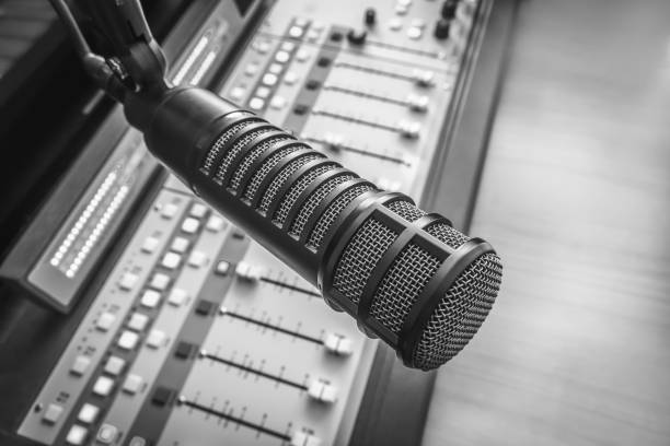 istock Professional microphone and sound mixer 1348024432