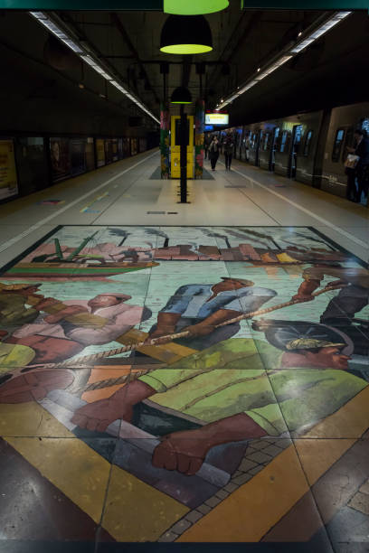 stazione della metropolitana plaza italia a buenos aires - public transportation buenos aires argentina palermo buenos aires foto e immagini stock