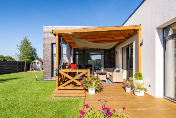 istock Outdoor seating area on the patio 1348027533