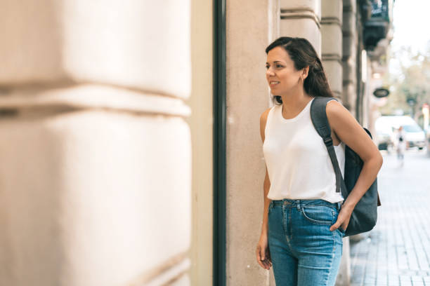 istock Woman shopping in Barcelona 1348028198