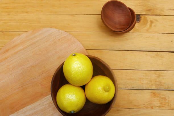 Lemon on the wooden table