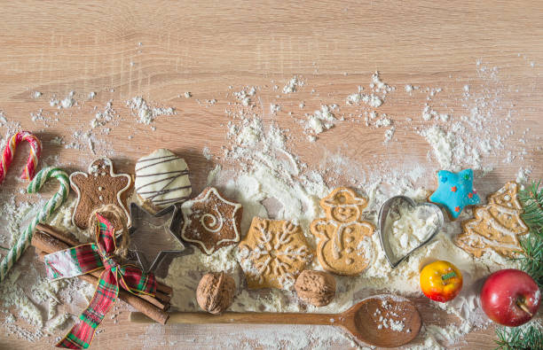 istock Christmas holiday gingerbread cookies baking; 1348029759