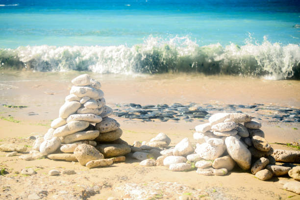 istock Pile of stones on the beach 1348030605