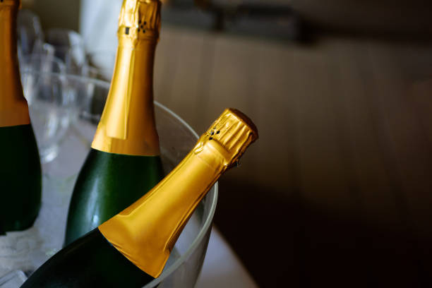 istock Champagne in wine chiller 1348031135
