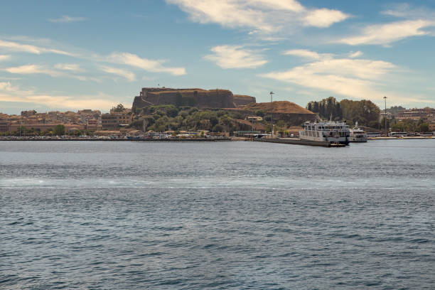 istock Kerkyra port with blue sky. Corfu, Greece. 1348033335