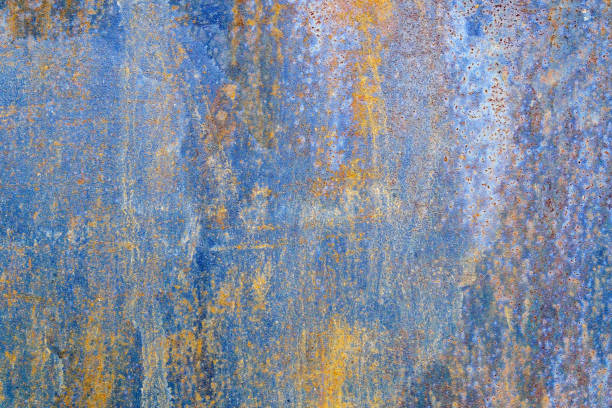istock Rusty metal background texture close-up, metal old surface 1348033475