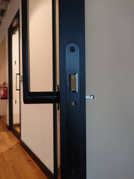 istock Jakarta Indonesia 18 October 2021 .. black door handle. 1348035089