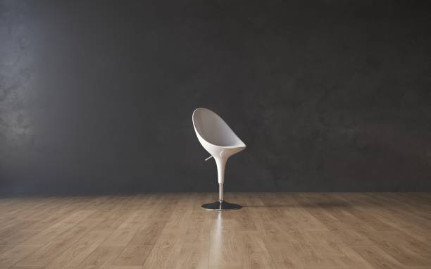 istock 3d visualization of a bar stool in a minimalist interior, 3D illustration, cg render 1348035739
