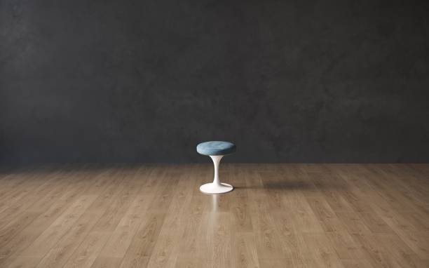 istock 3d visualization of a bar stool in a minimalist interior, 3D illustration, cg render 1348035858