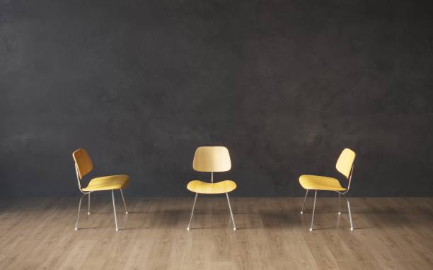 istock 3d visualization of a bar stool in a minimalist interior, 3D illustration, cg render 1348036176