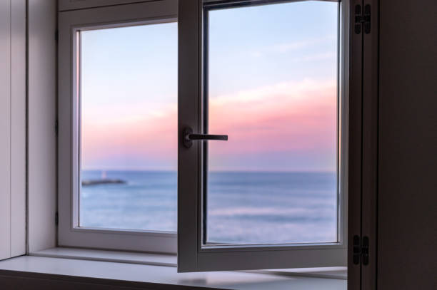 istock Sunrise over Atlantic Ocean through the open window 1348041407