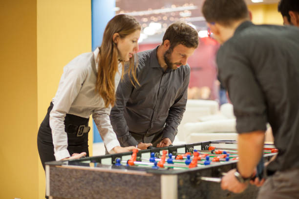 istock Business table football 1348041524