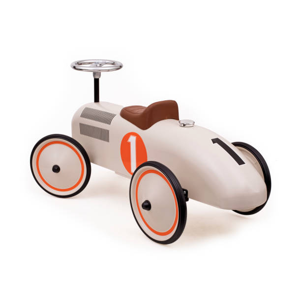 istock Stylish grey toy car 1348042500