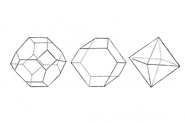 кристаллические формы квасцов - k past stock illustrations