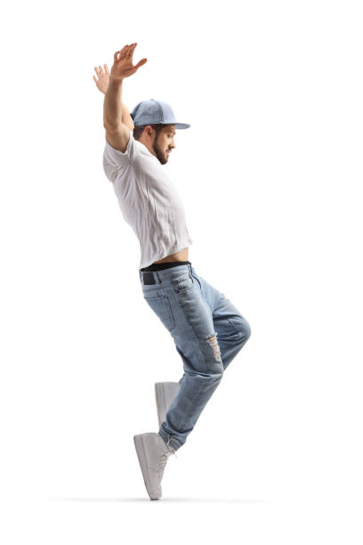 istock Guy performing street dance on tiptoes 1348049260