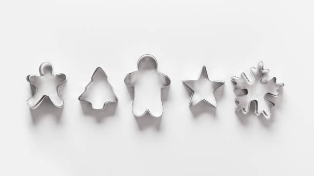 istock Christmas-themed cookie cutters as pattern. Xmas background. 1348055535