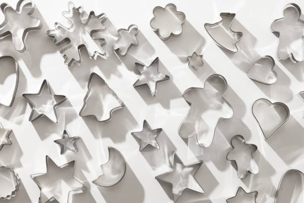 istock Christmas-themed cookie cutters as pattern. Xmas background. 1348055542