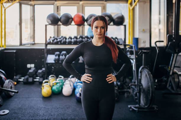 istock Fit woman in gym 1348056778
