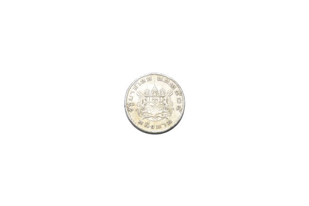 istock Coins of Thailand isolated on white background 1348058203