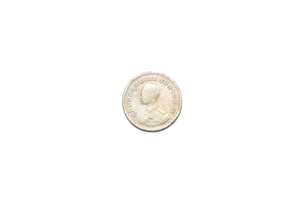 istock Coins of Thailand isolated on white background 1348058204