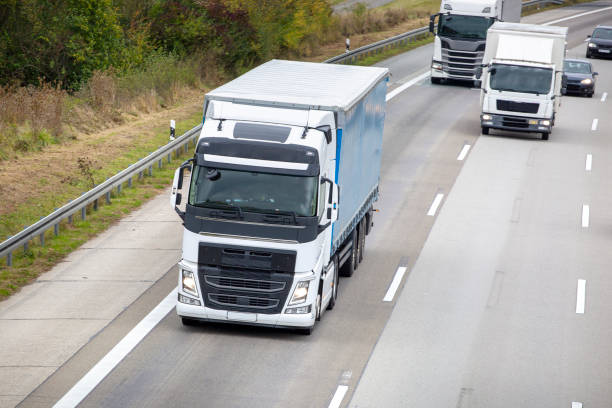 istock Truck on a highway 1348073398