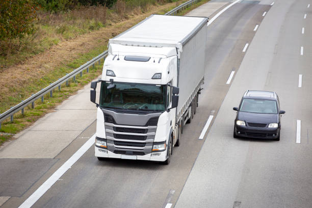 istock Truck on a highway 1348073444