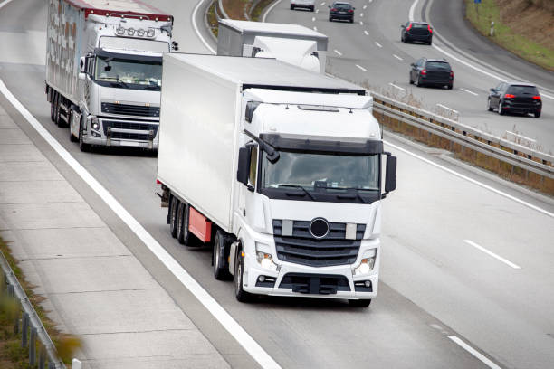 istock Truck on a highway 1348073451