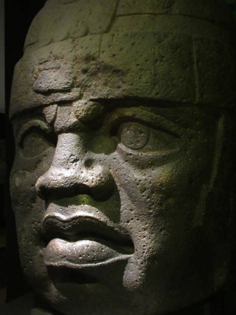 Olmec colossal head stock photo